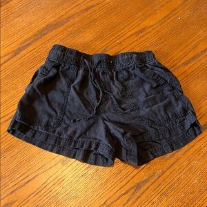 GAP Charcoal Black Lounge Shorts Wide Elastic Waist with Drawstring Pockets XS